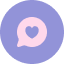Heart bubble icon